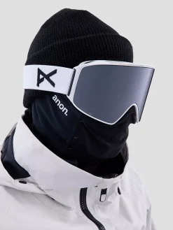 Anon M4 Cylindrical White (+Bonus Lens) Goggle -Snowboard Verkaufsgeschäft M4CylindricalWhiteBonusLensGoggle 1